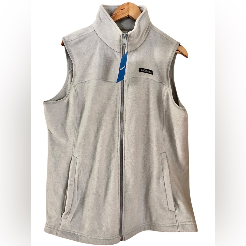 Columbia Grey Fleece Vest NWT